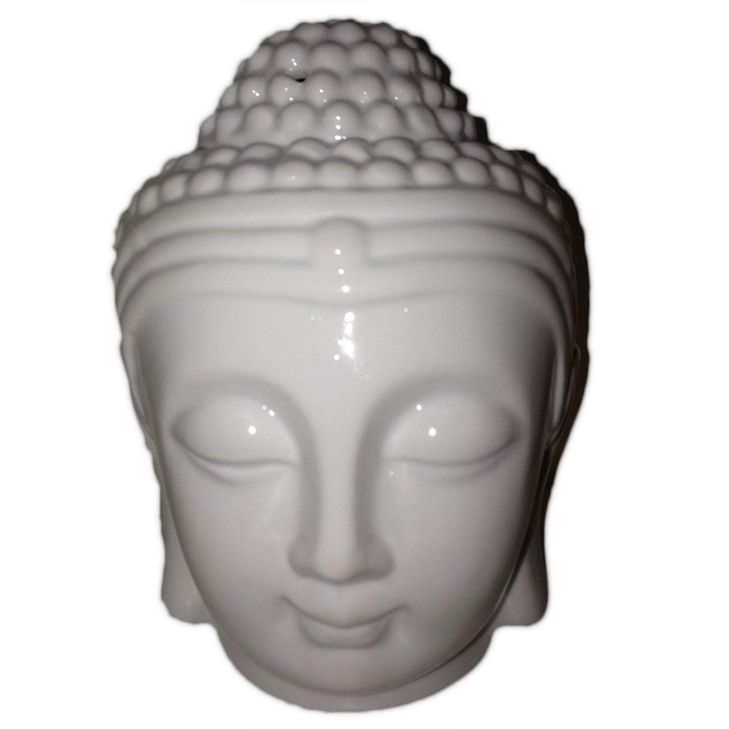 Quemador de aceite Buddah Head - Blanco