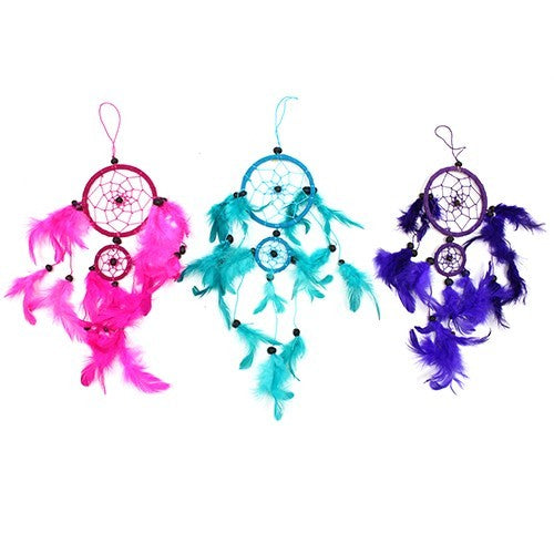 Bali Dreamcatchers - Medium Round - Turq/Pink/Purp