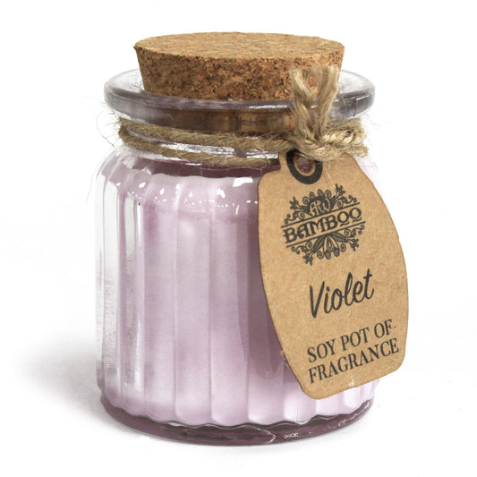 Violet Soy Pot of Fragrance Candles