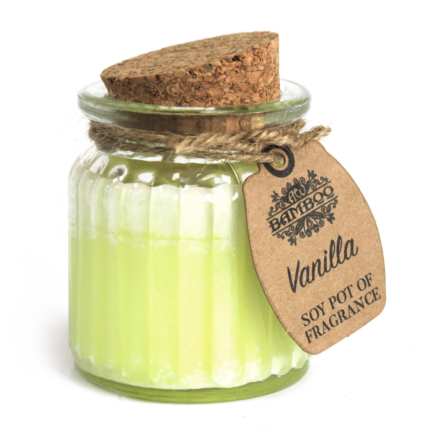 Olla de vainilla y soja con velas aromáticas