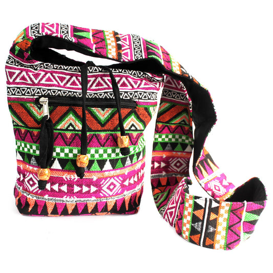 Bolso Jacquard - Bolso bandolera rosa