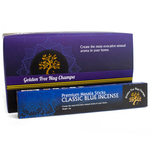 Incienso Golden Tree Nag Champa - Azul Clásico