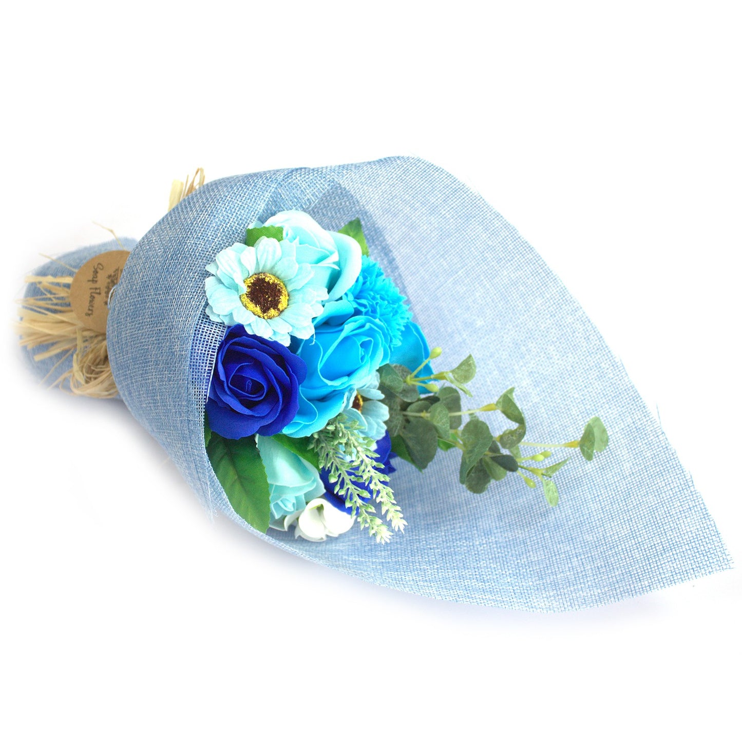 Standing Soap Flower Bouquet - Blue