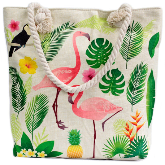 Bolso Asa De Cuerda - Flamingo &amp; More