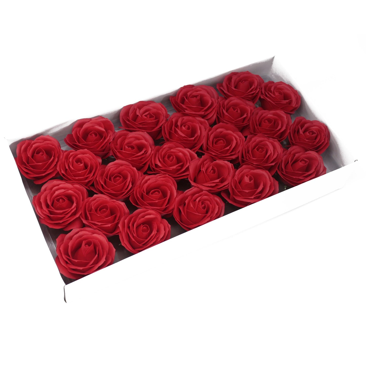 Craft Soap Flowers - Lrg Rose - Red