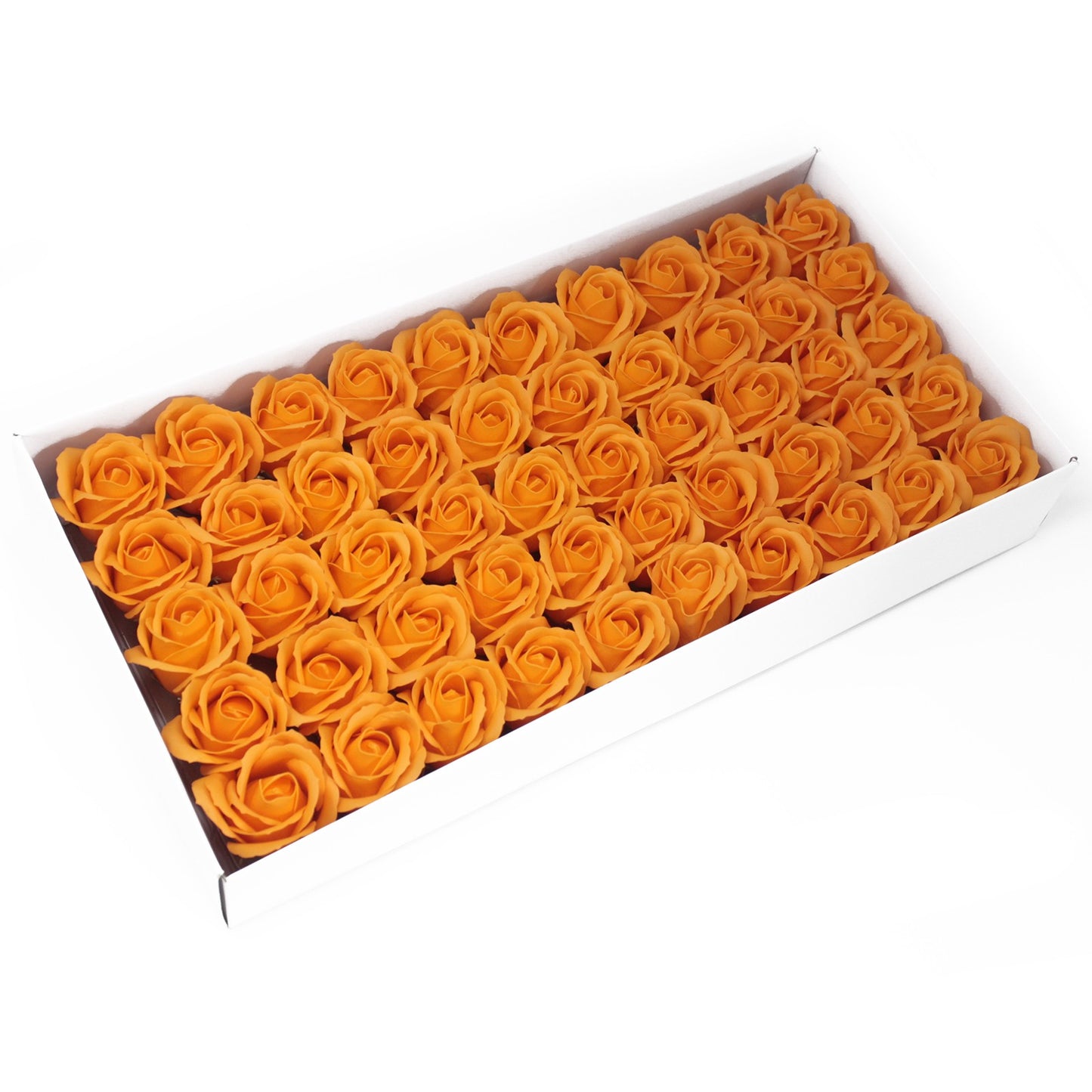 Craft Soap Flowers - Med Rose - Orange