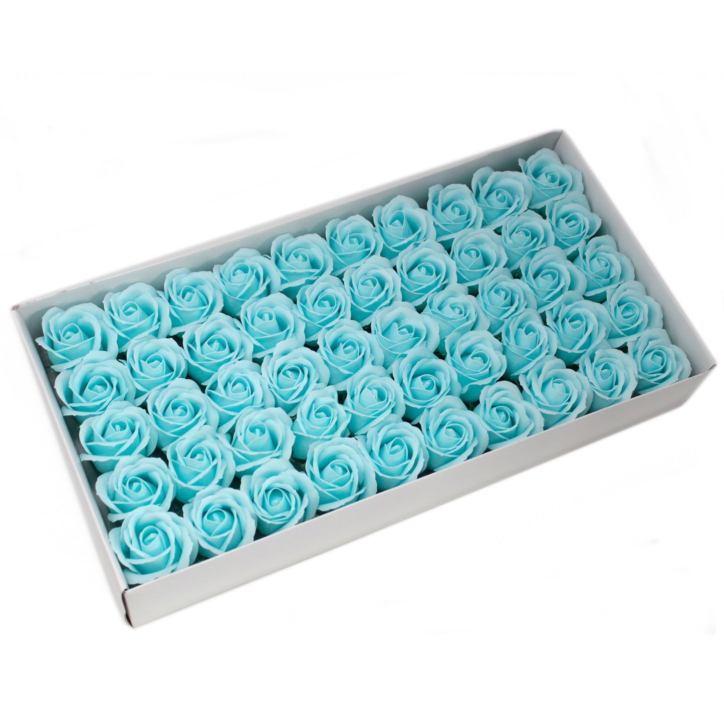 Craft Soap Flowers - Med Rose - Baby Blue