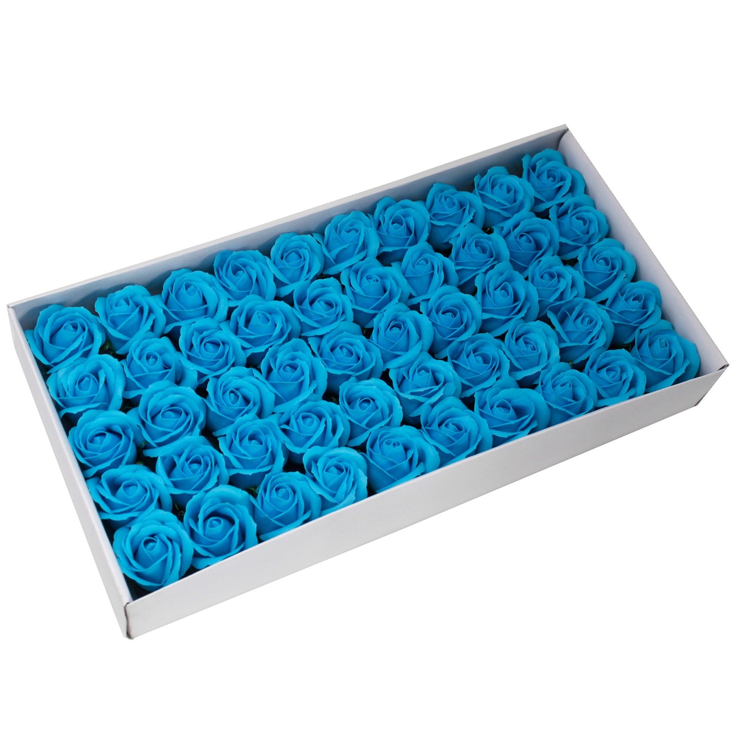 Craft Soap Flowers - Med Rose - Sky Blue