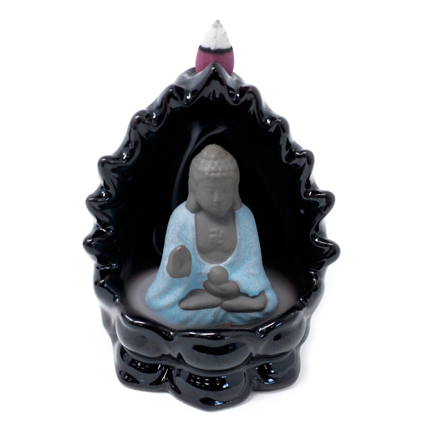 Back Flow Incense Burner - Buddha & Lights