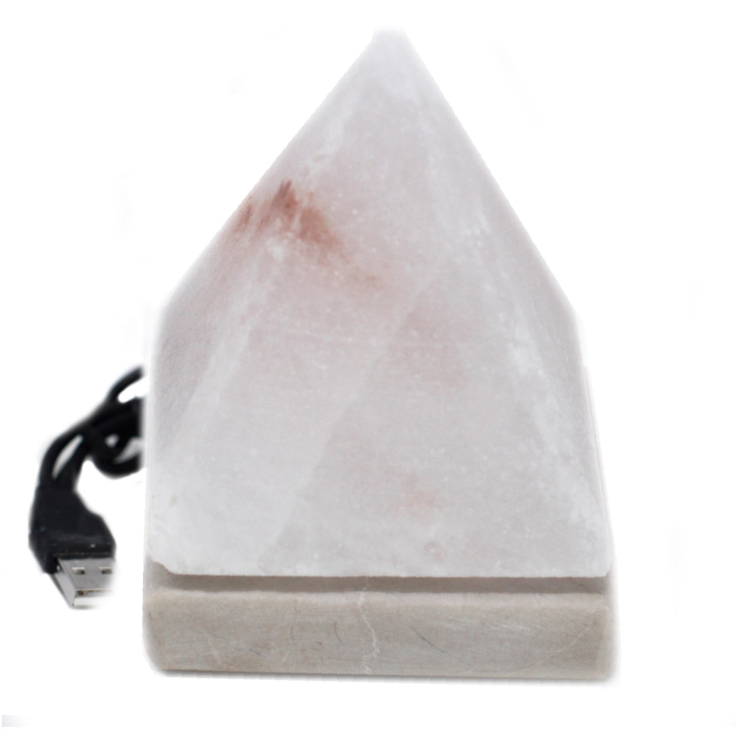 Quality USB Pyramid WHITE Salt Lamp - 9 cm (multi)