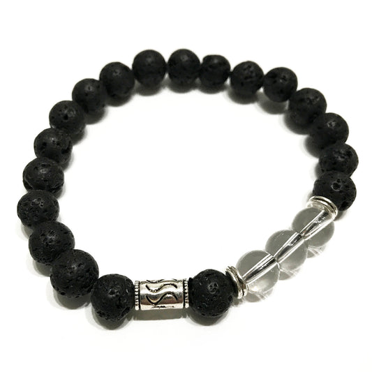 Lava Stone Bracelet - Tribal Rock Quartz