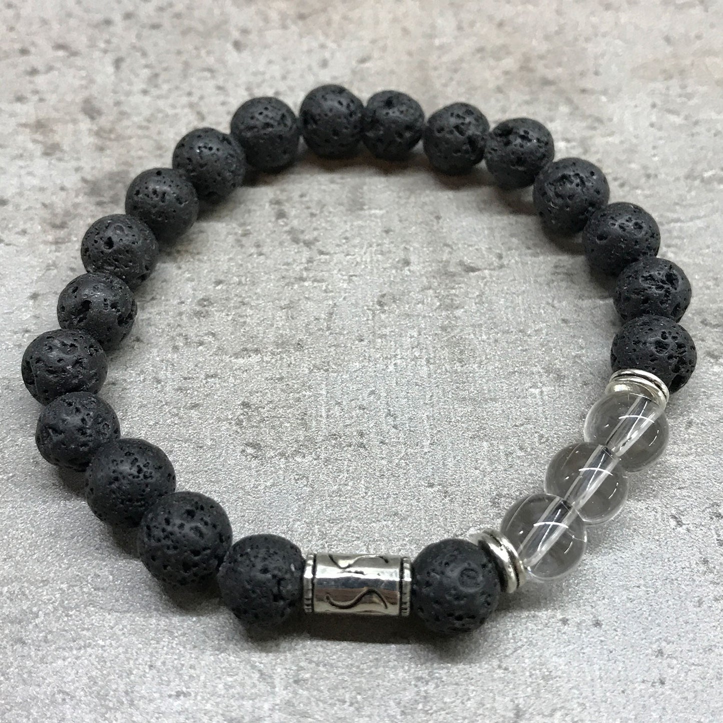 Pulsera de Piedra de Lava - Cuarzo de Roca Tribal