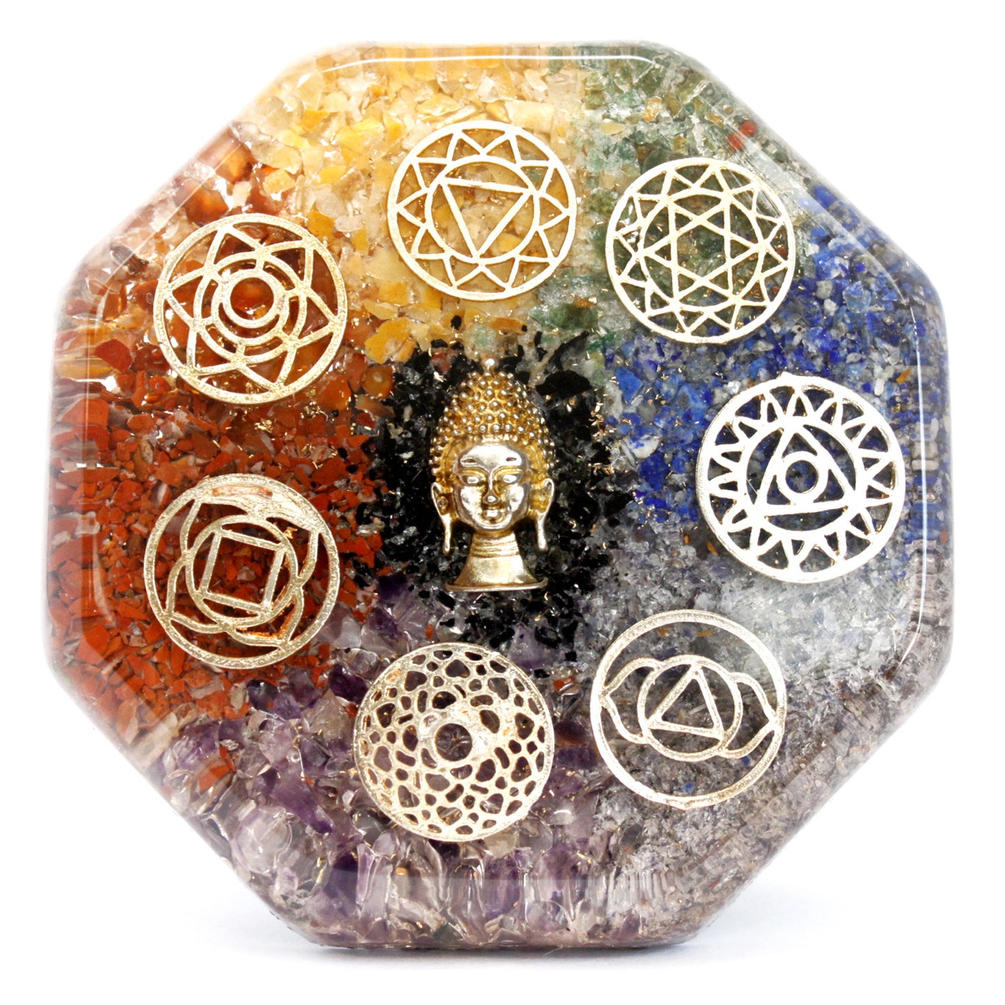 Paquetes de energía de escritorio de orgonita - Buddha Chakra - Lrg