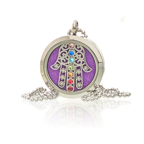 Collar de Joyería de Aromaterapia - Hamsa Chakra - 30mm