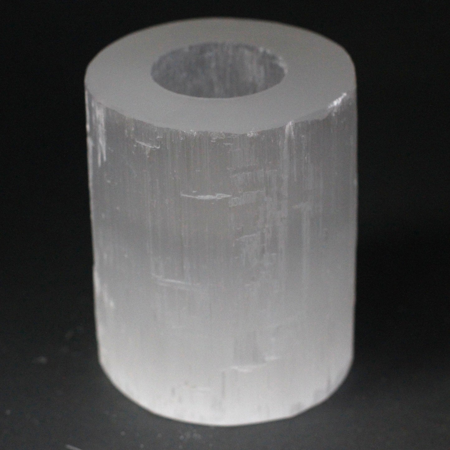 Selenite Cylinder Candle Holder - 10 cm