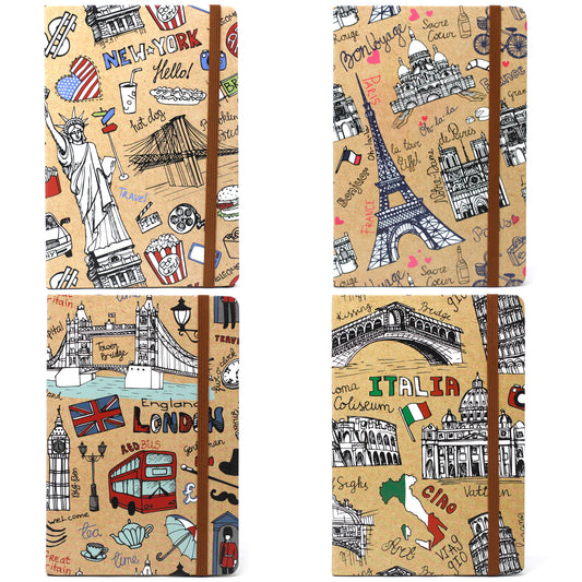 Cool A5 Notebook - Assorted Designs - Travel