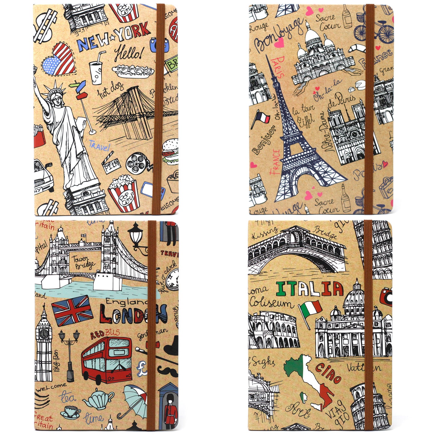 Cool A5 Notebook - Assorted Designs - Travel