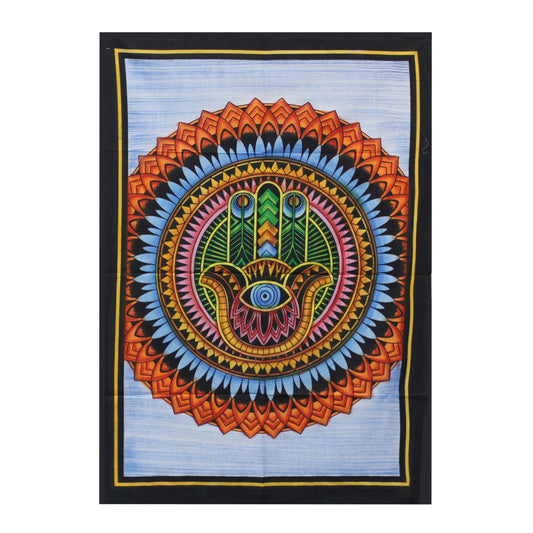 Handbrushed Cotton Wall Art - Hamsa