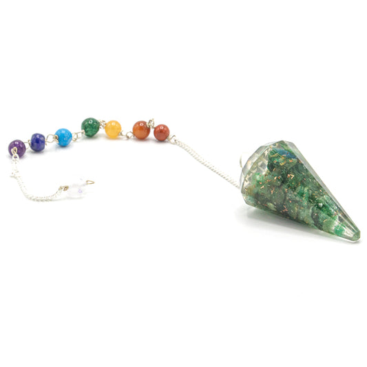 Orgonite Power Chakra Pendulum - Green Aventurine