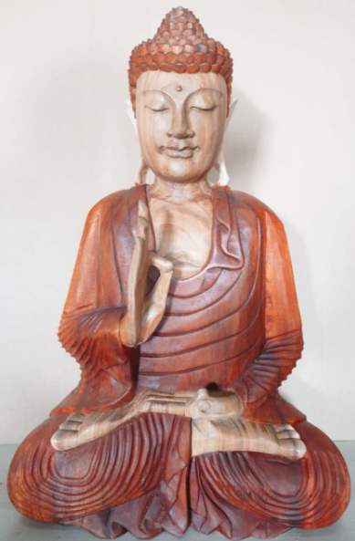 Hand Carved Buddha Statue - 60cm Teaching Transmission