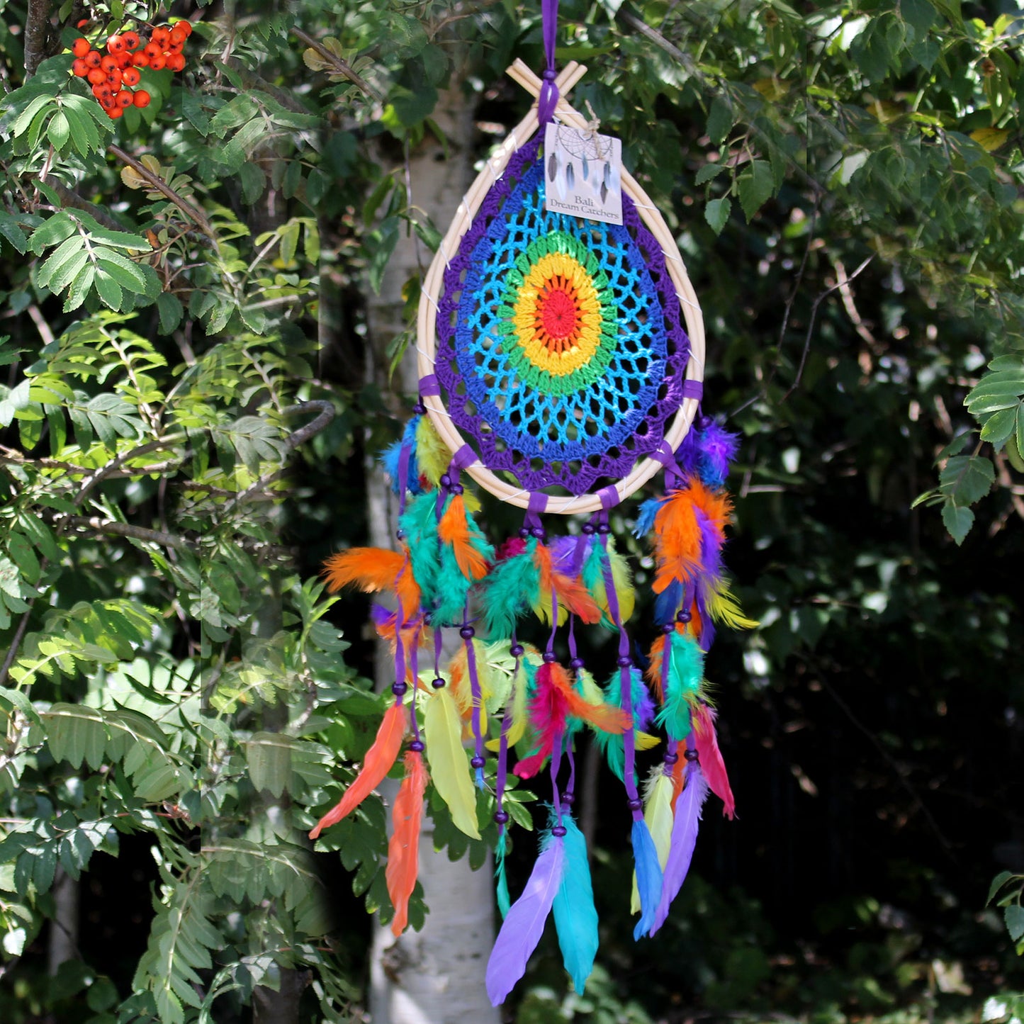 Bali Dream Catchers - Med Multi Teardrop