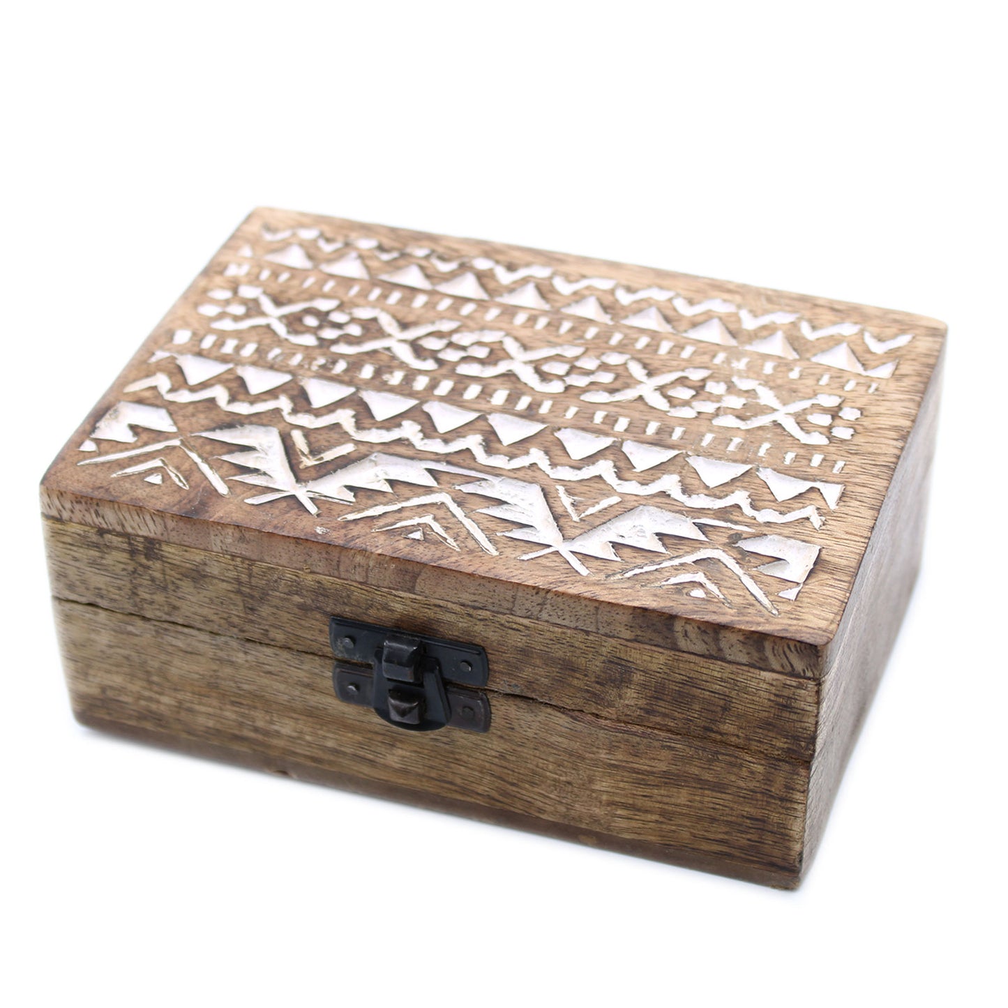 Caja de madera lavada en blanco - Diseño eslavo 6x4