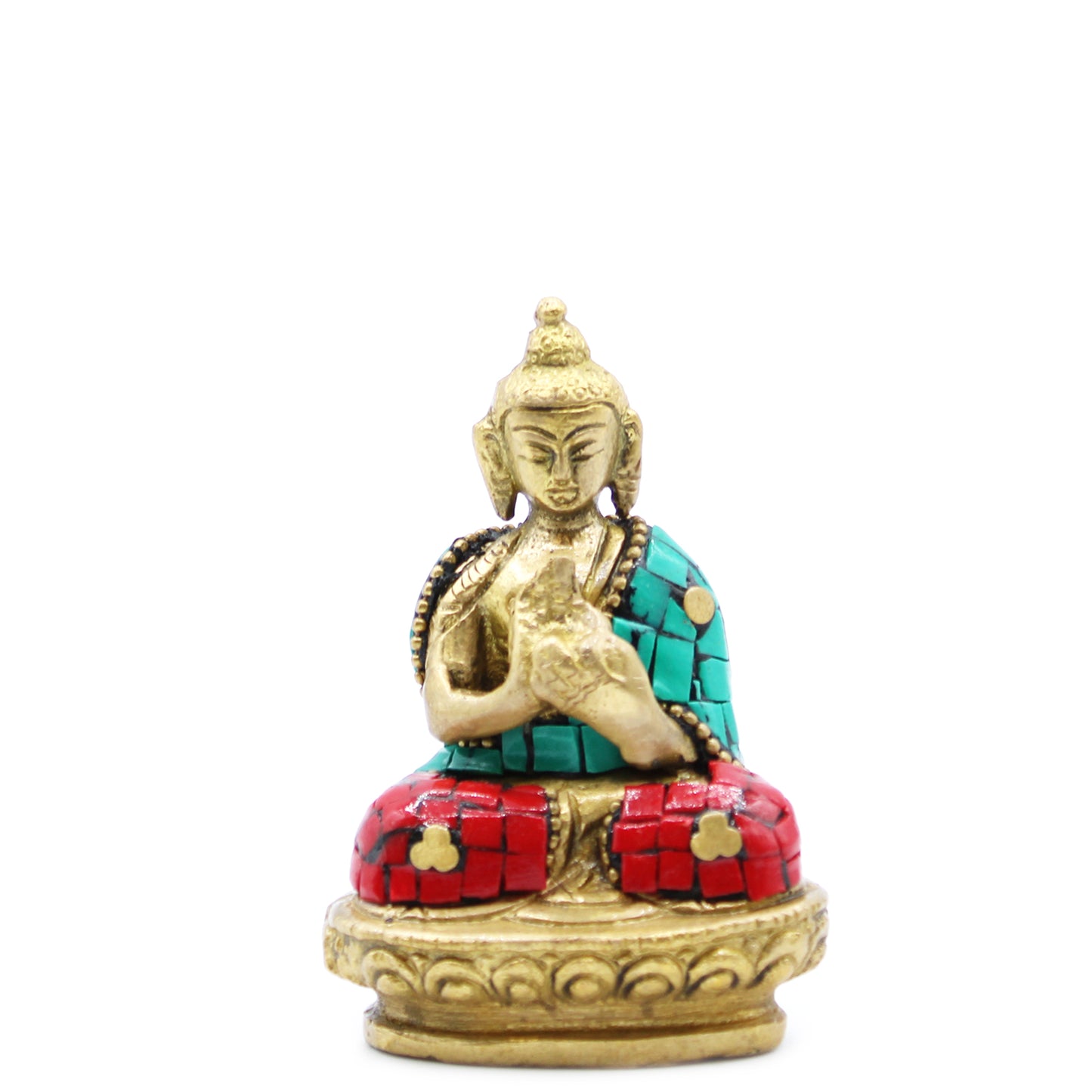 Figura de Buda de latón - Bendición - 7,5 cm