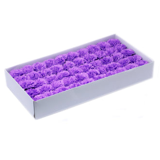 Craft Soap Flowers - Carnations - Violet