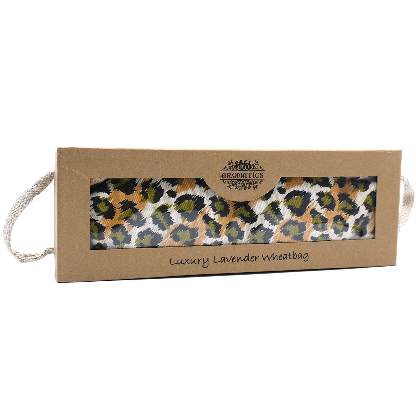 Bolsa de trigo de lujo con lavanda en caja de regalo - Night Leopard