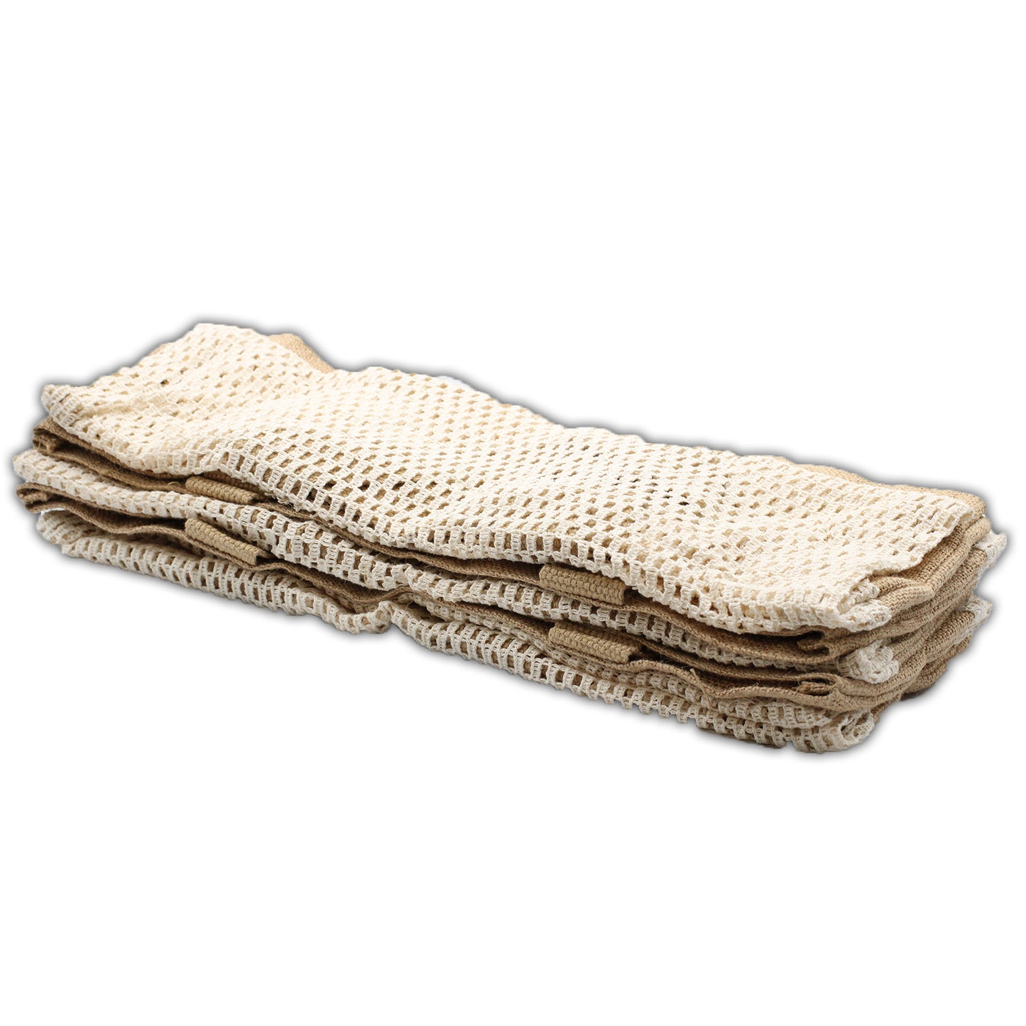 Pure Soft Jute and Cotton Mesh Bag - Natural