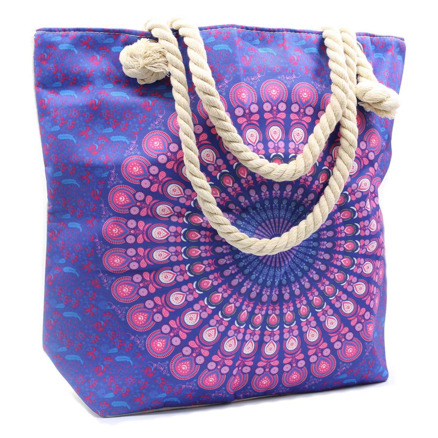 Bolso Mandela con asa de cuerda - Azul Púrpura