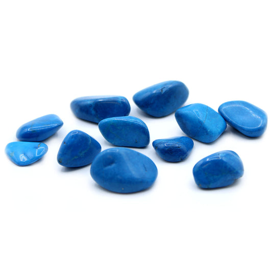 Piedras caídas L - Howlita azul