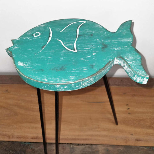 Soporte para Peces de Madera Albasia - Turquesa