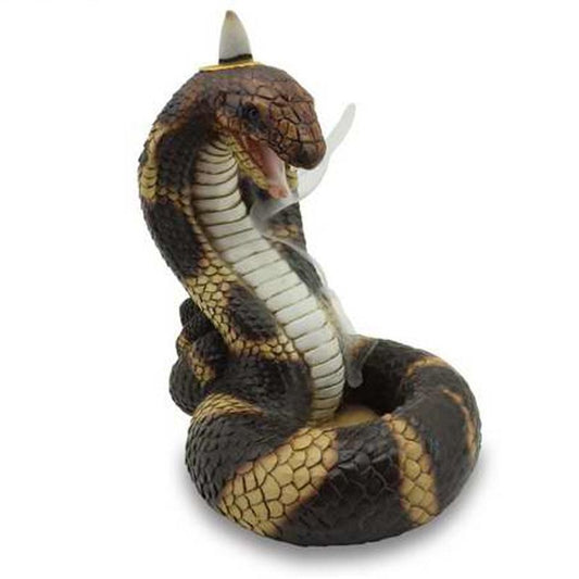 Quemador de incienso de reflujo de serpiente cobra en espiral