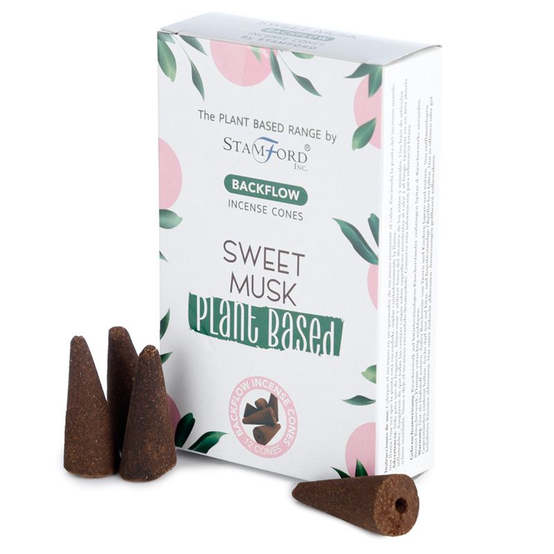 Plant Based Backflow Incense Cones - Sweet Musk