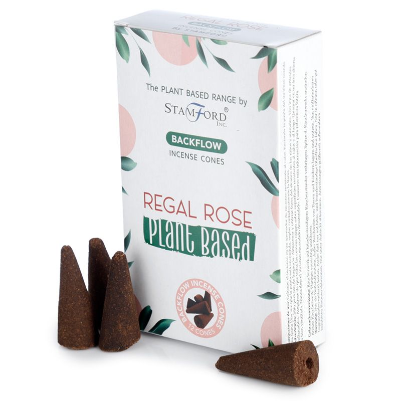 Conos de incienso de reflujo a base de plantas - Regal Rose