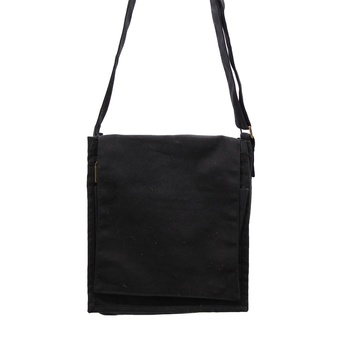 Bolso bandolera de lona de algodón - Negro