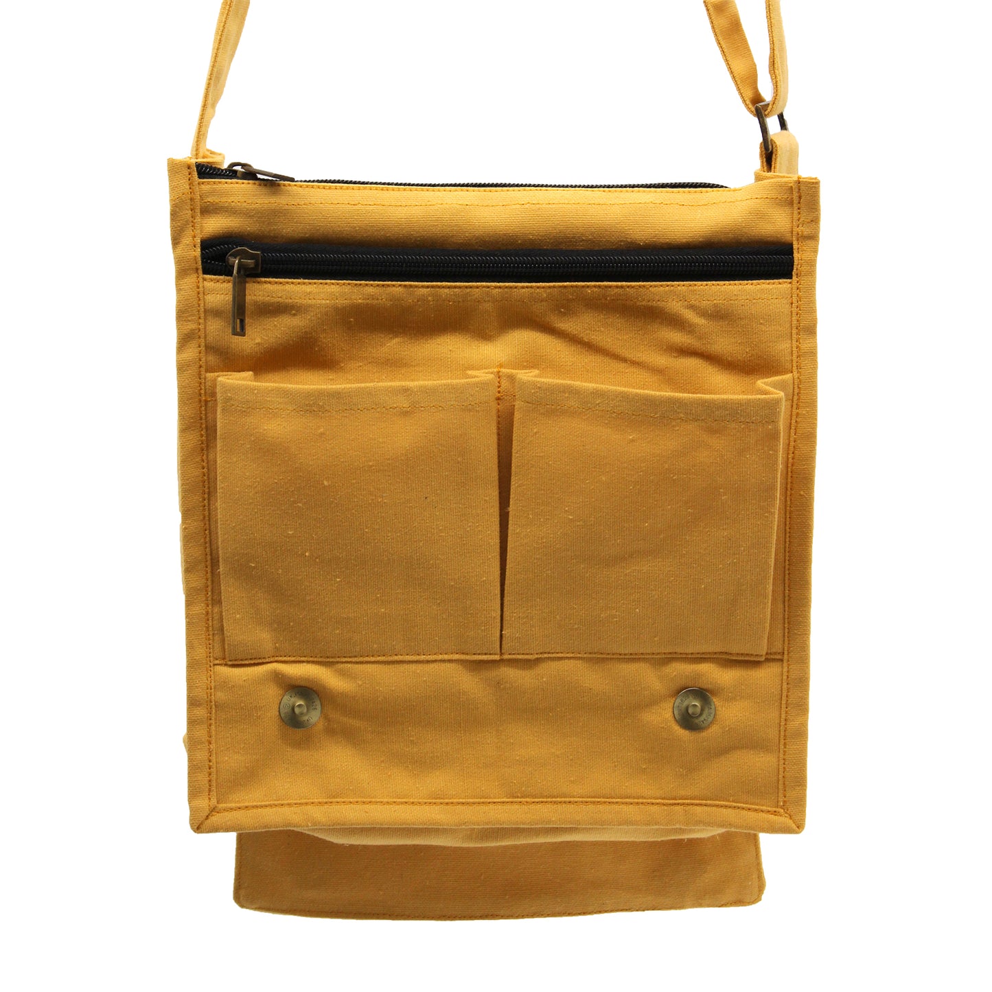 Bolso bandolera de lona de algodón - Amarillo