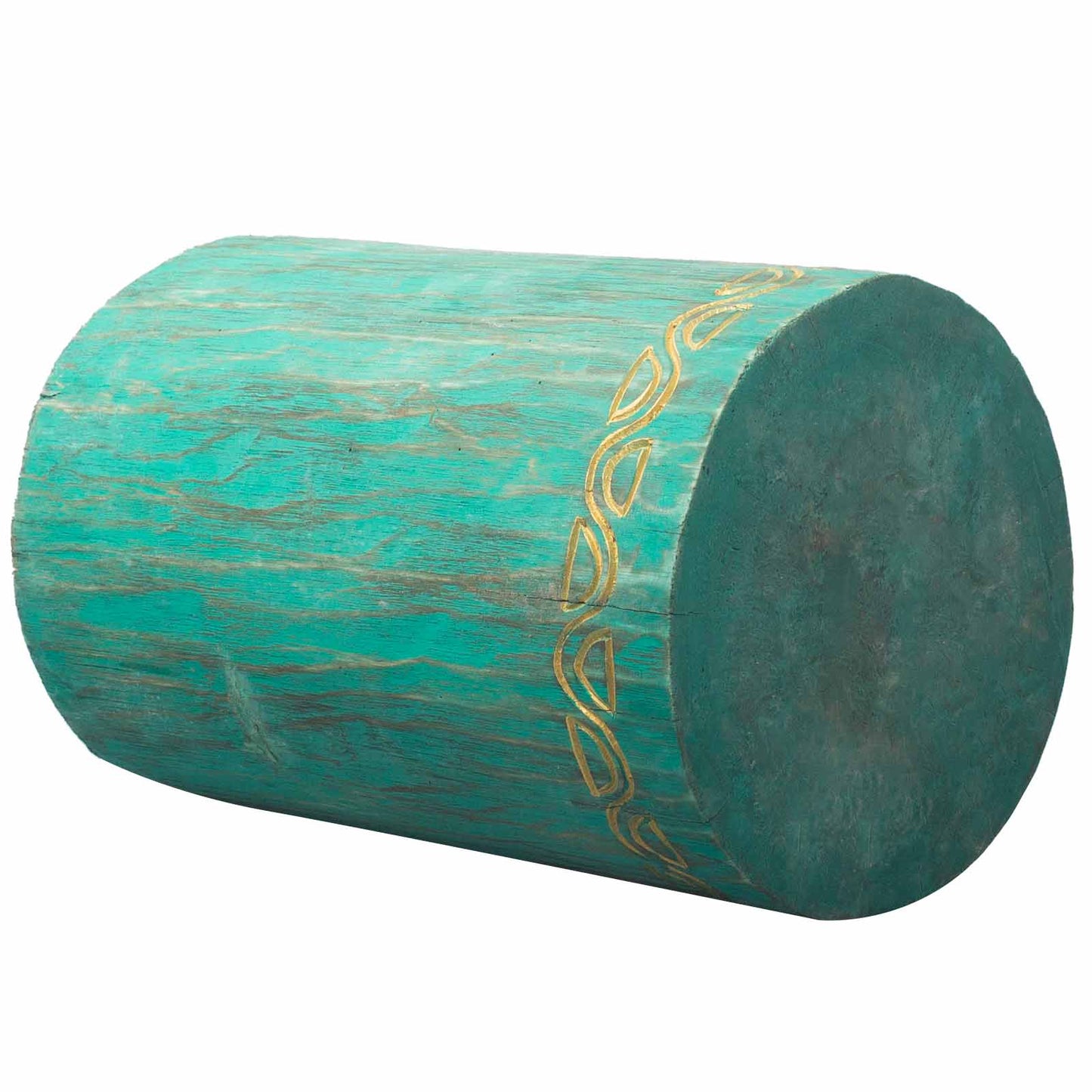 Tribal Stool / Table -  Albasia - Turquoise