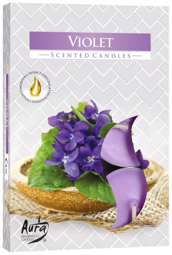 Juego de 6 velas aromáticas - Violeta