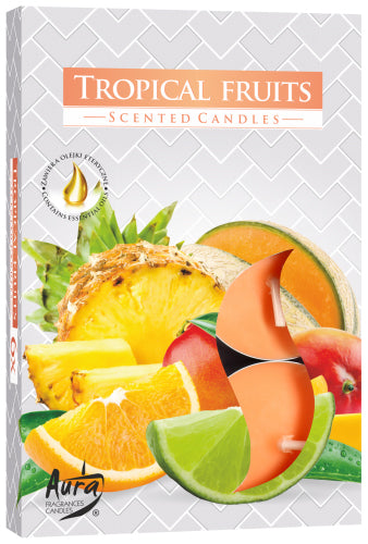 Juego de 6 velas aromáticas - Frutas tropicales