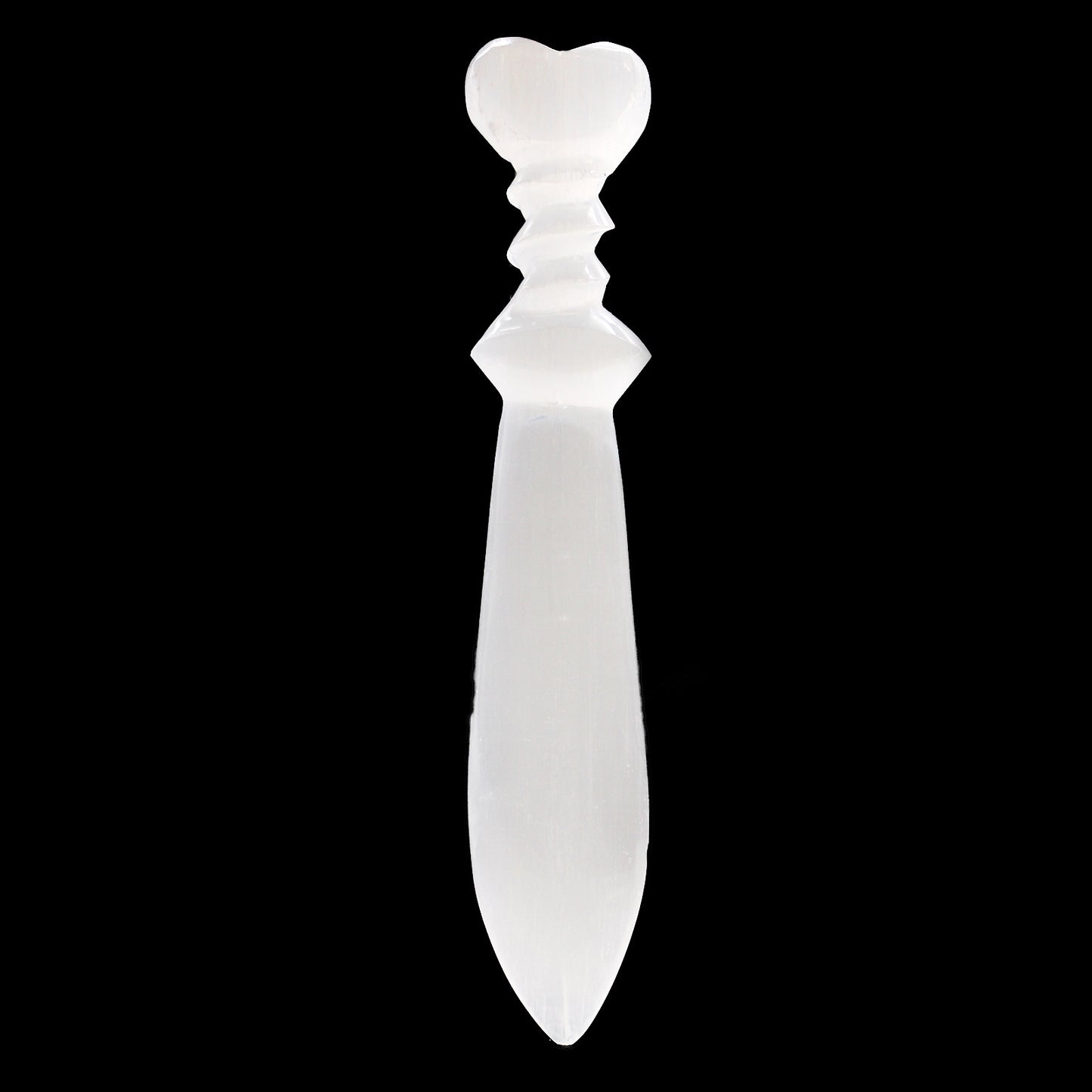 Cuchillo Ritual Selenita Lrg - Espiral (25cm)