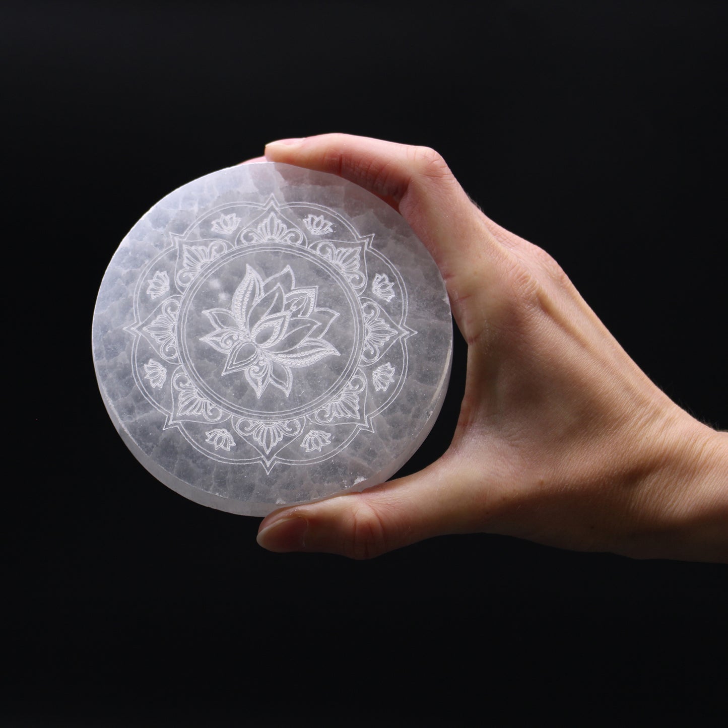 Medium Charging Plate 10cm -  Lotus Mandala