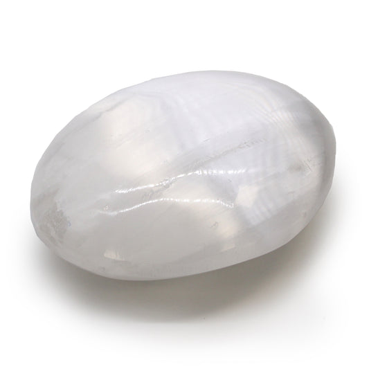 Selenite Palm Stone - 6.5 cm