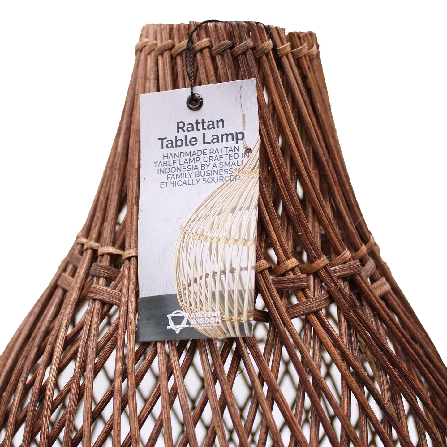 Rattan Table Lamps - Dark Brown