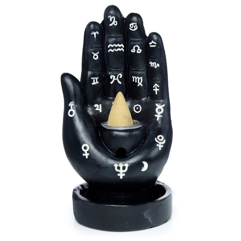 Quemador de incienso Mantric Hand/Tarot Hand Palm Backflow