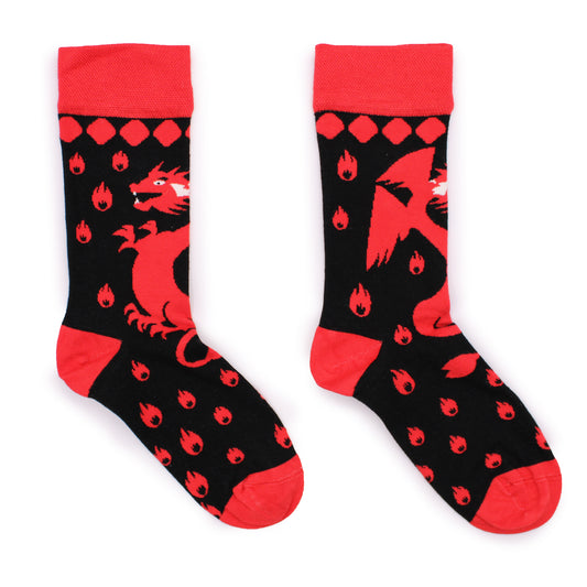 Calcetines Hop Hare Bambú S/M - Dragones Rojos