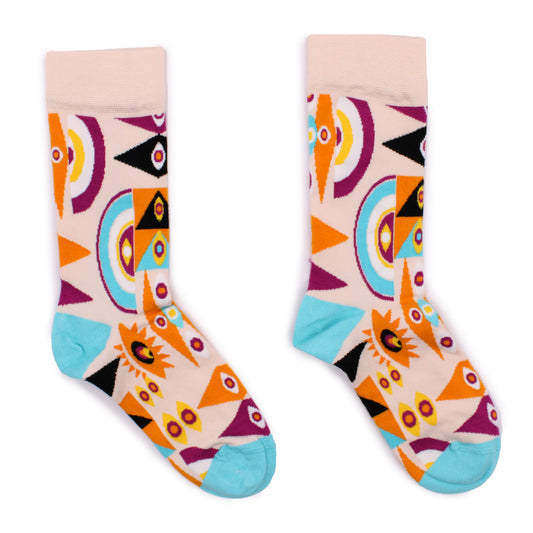 Hop Hare Bamboo Socks M/L - Psychedelic Evil Eye