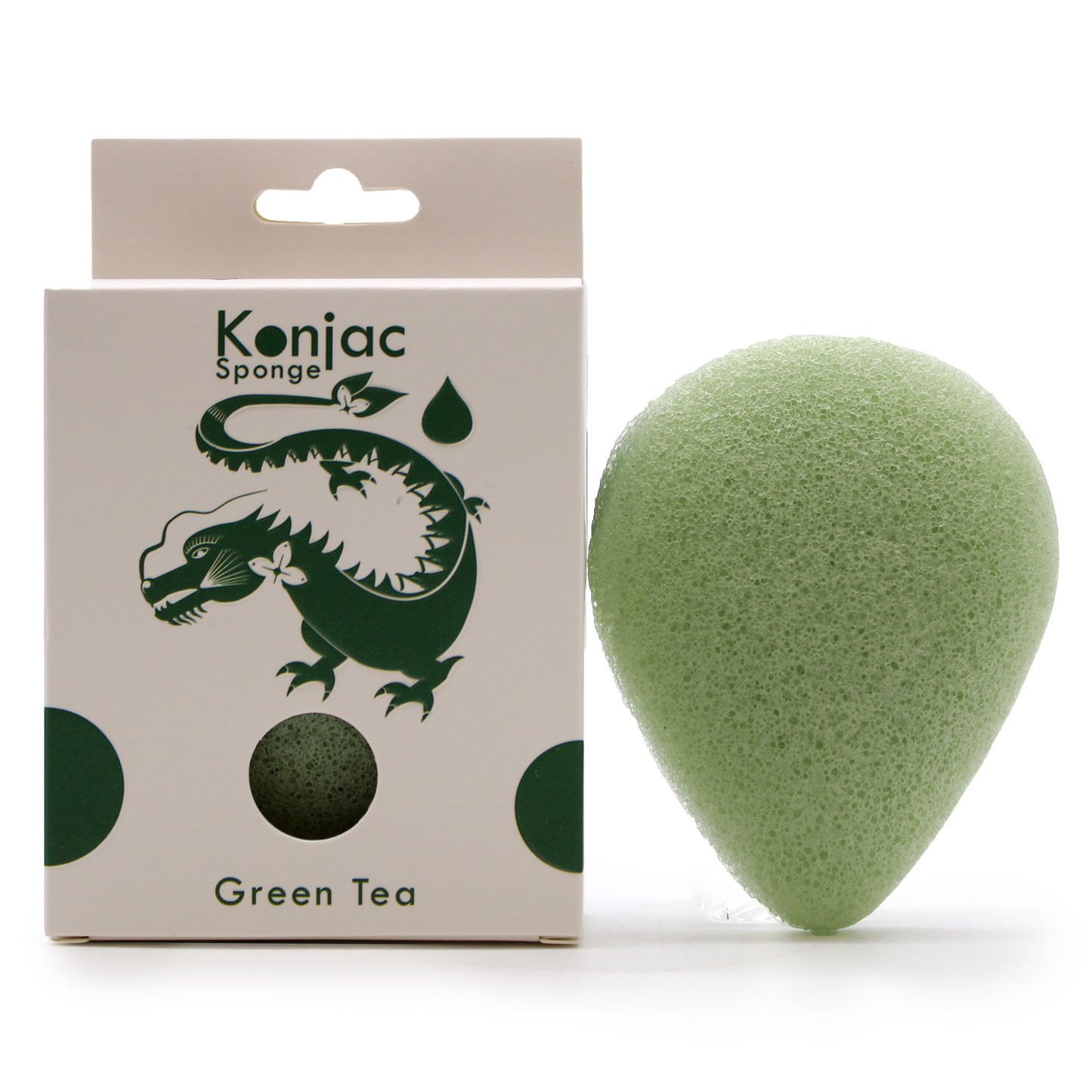 Esponja Konjac Lágrima - Té Verde - Protectora