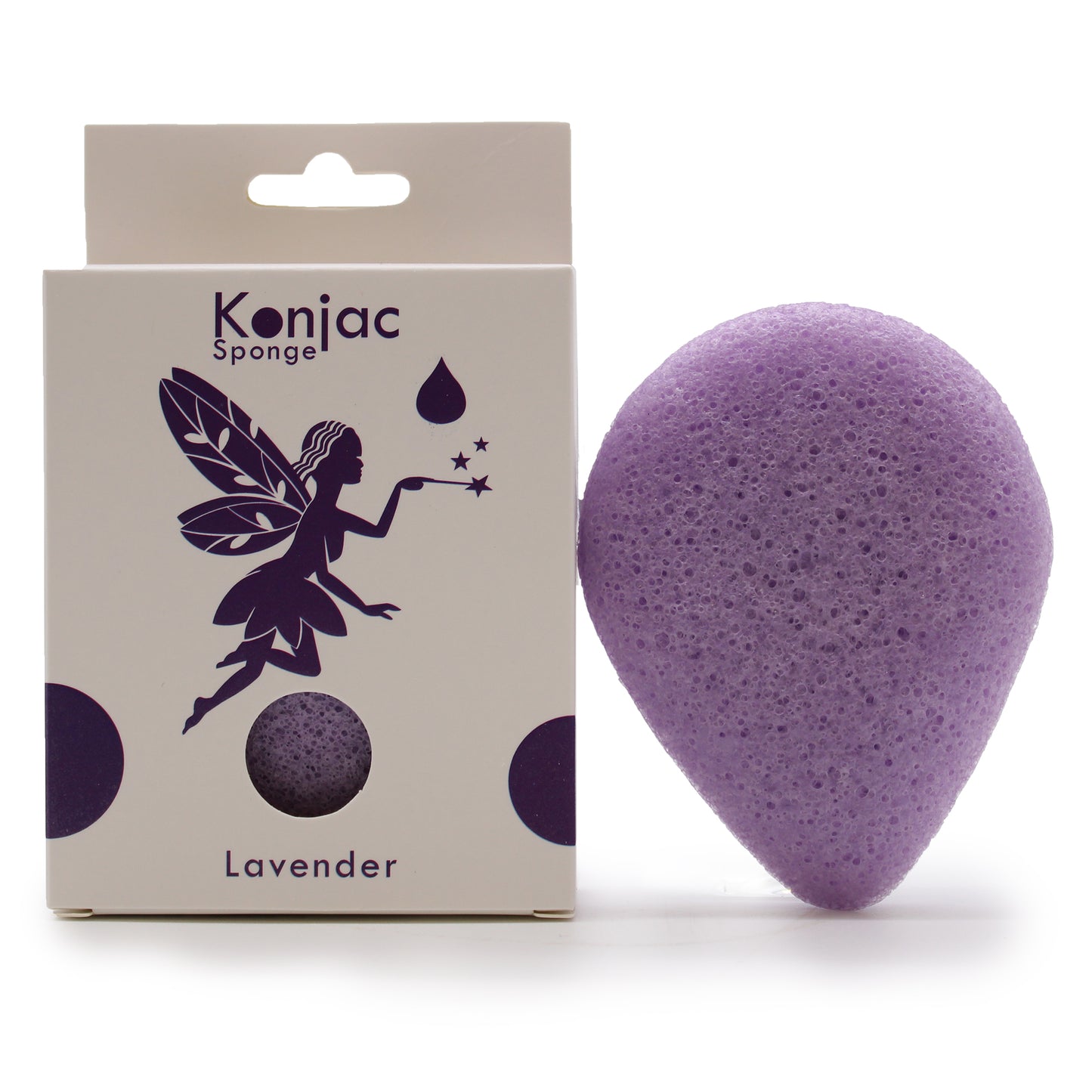 Esponja Konjac en forma de lágrima - Lavanda - Calmante